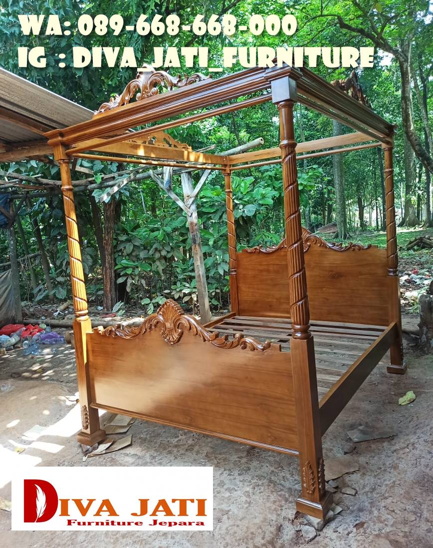 Dipan Tempat Tidur Kanopi Jakarta Desain Minimalis